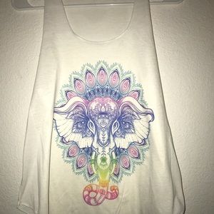 Elephant print tank top
